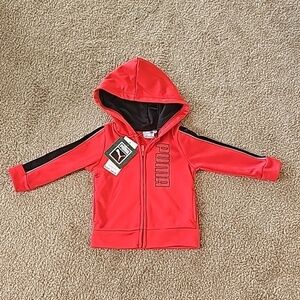 Puma Red Zip Up Hoodie 12 Months